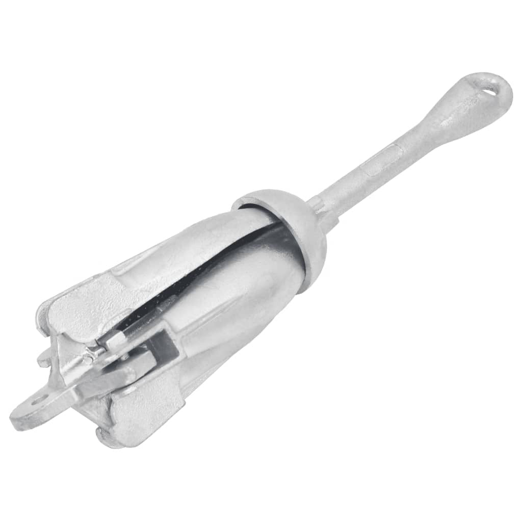 Taitettava ankkuri hopea 6 kg kuumasinkitty valurauta