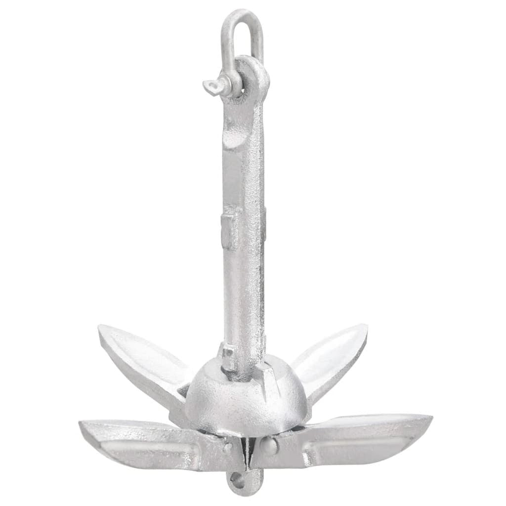 Fällbart ankare, silver, 0,7 kg, varmförzinkat gjutjärn
