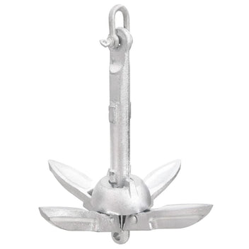 Fällbart ankare, silver, 0,7 kg, varmförzinkat gjutjärn