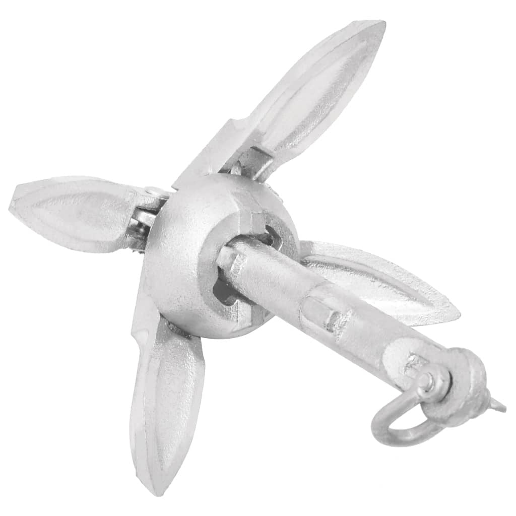 Fällbart ankare, silver, 0,7 kg, varmförzinkat gjutjärn