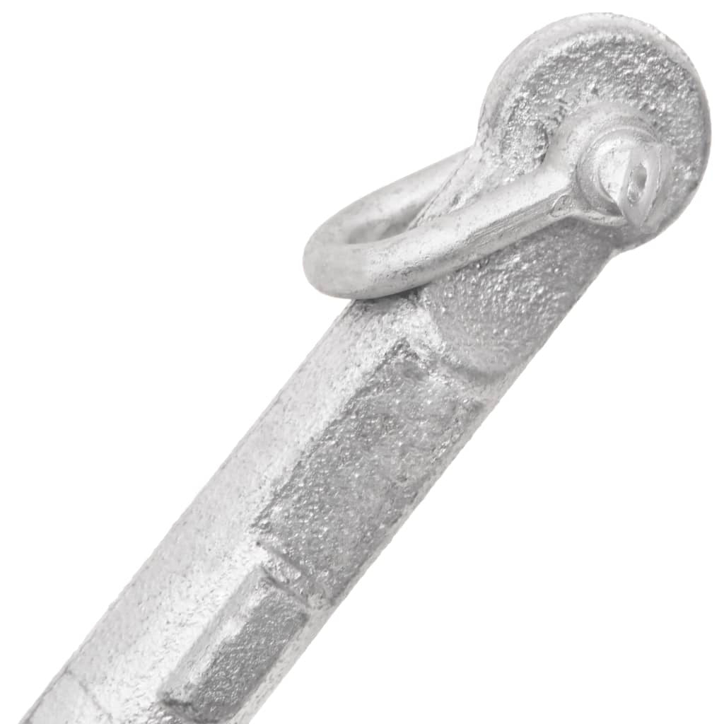 Fällbart ankare, silver, 0,7 kg, varmförzinkat gjutjärn