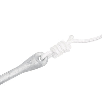 Fällbar ankare med rep, silver, 2,5 kg, smidesjärn