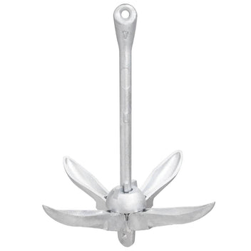 Hopfällbart ankare, silver, 4 kg, varmförzinkat gjutjärn