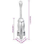 Taitettava ankkuri hopea 4 kg kuumasinkitty valurauta