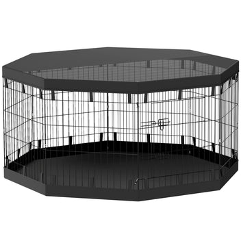 Pentuaitaus katolla ja pohjapressulla, 8 paneelia, 76 cm korkea, n. 2,5 m², musta