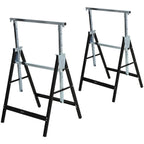 Telinepukki 2 kpl kevyt, PP-jalkasuojat, korkeus 80–130 cm, kantavuus 200 kg, 68 x 56 cm, musta