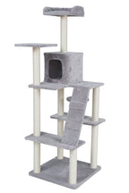 Pohjolan Lemmikkitarvike Kissan raapimis-/kiipeilypuu 170cm, vaalean harmaa