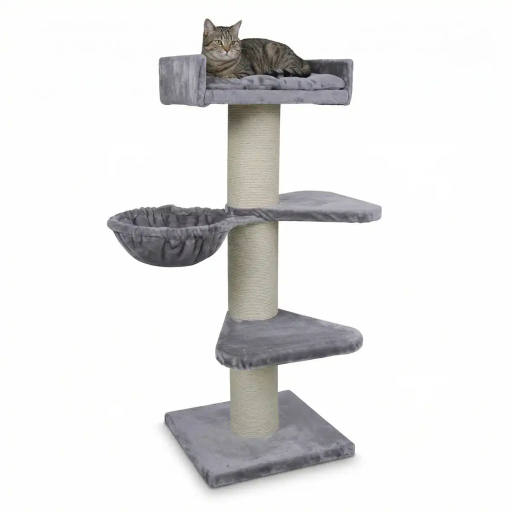 NordDjur Tjockt kattklössträd 155 cm för stora katter, ljusgrått