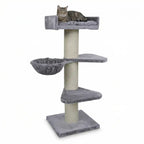 NordDjur Tjockt kattklössträd 155 cm för stora katter, ljusgrått