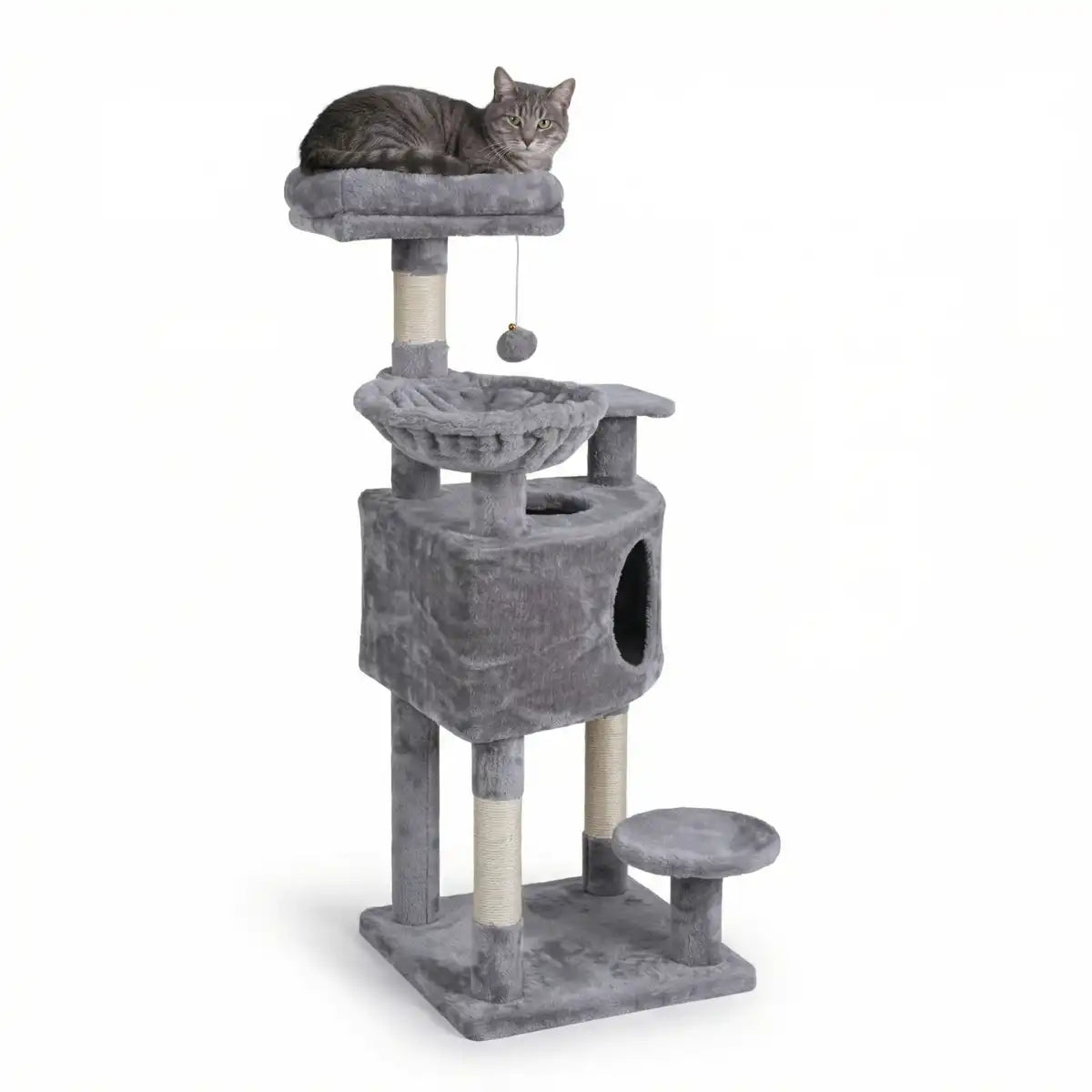 NordDjur Kattklätter-/klösstång 117 cm, ljusgrå