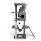 Pohjolan Lemmikkitarvike Kissan raapimispuu 138cm Harmaa