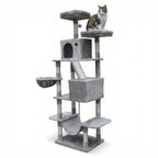 NordDjur Kattklös-/klätterträd 206 cm, ljusgrå