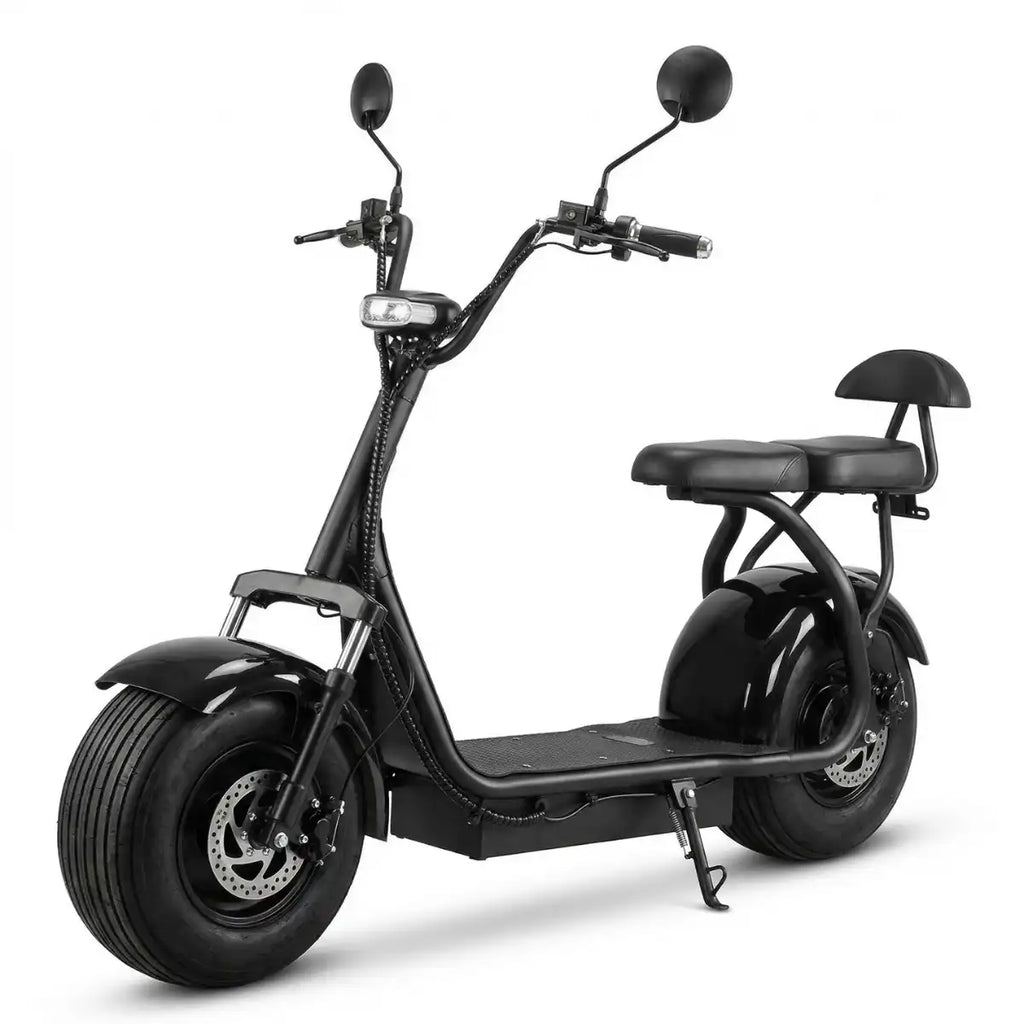 Arktis Motors elscooter Turbo 2000W, 25 km/h, 20AH kraftfullt batteri, svart