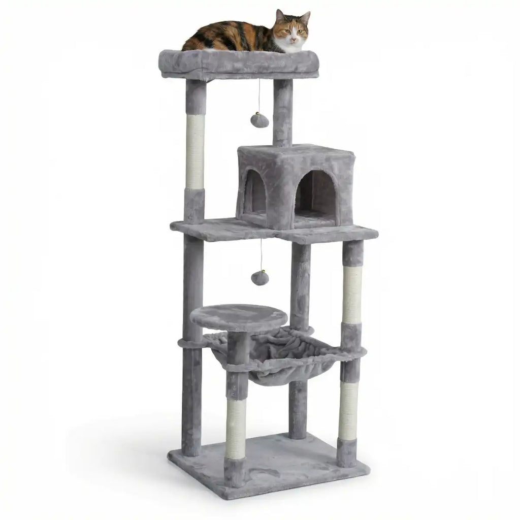 NordDjur Kattklätter-/klösstativ 143 cm, ljusgrå
