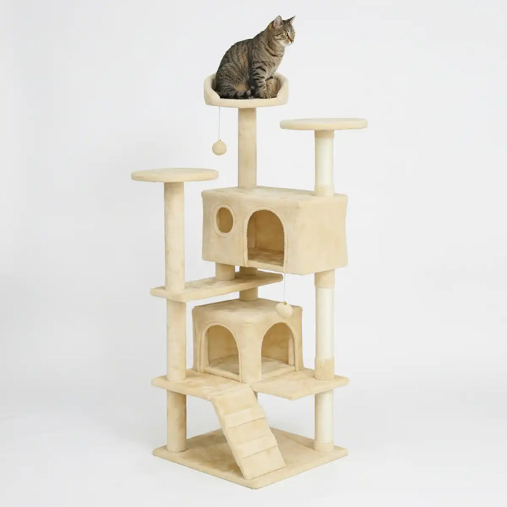 Pohjolan Lemmikkitarvike Kissan kiipeily-/raapimapuu 139 cm, Beige