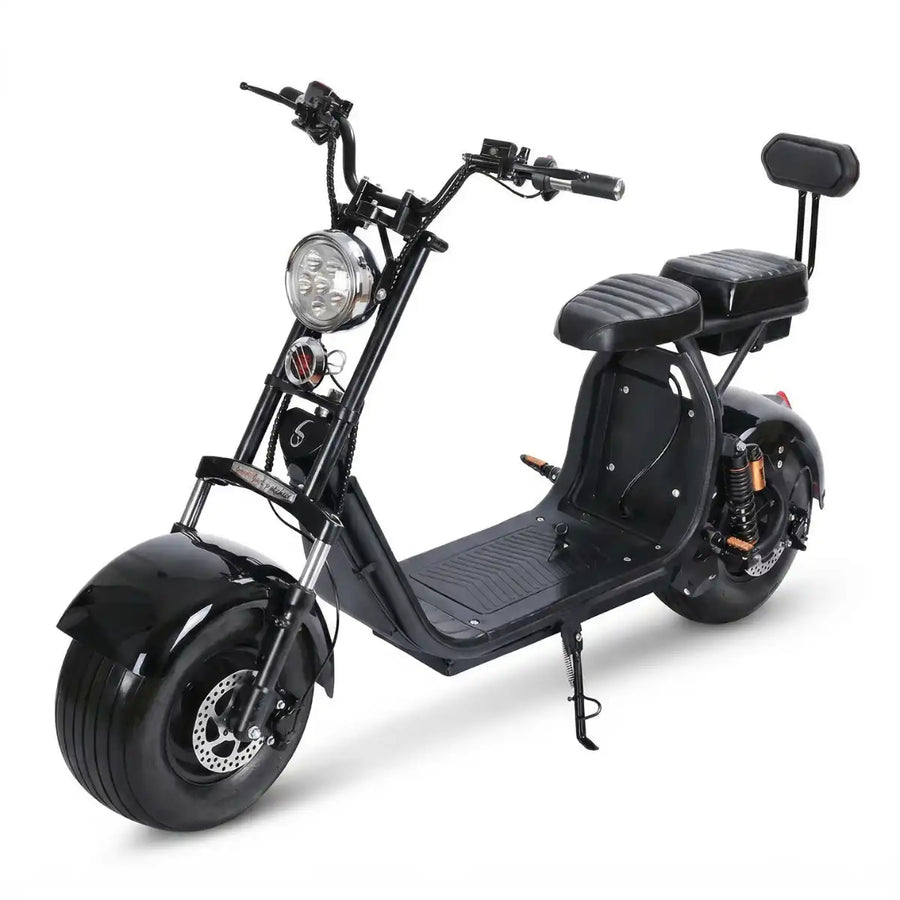 Elscooter för två personer 1000 W – 2 x 60 V 12 Ah, upp till 80 km, 25 km/h