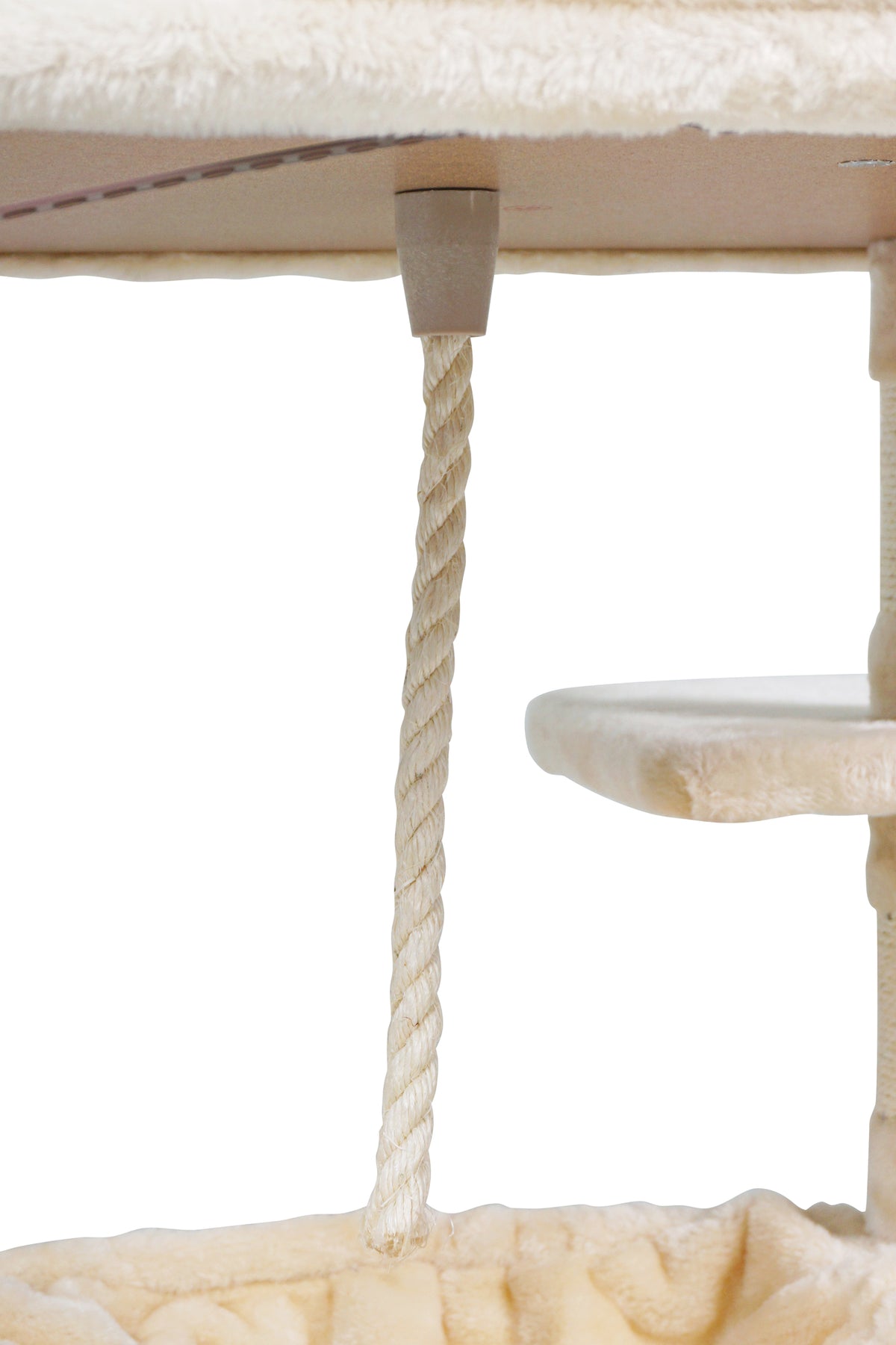 Kissan raapimispuu 143 cm – sisalpinnat, piiloluola, beige