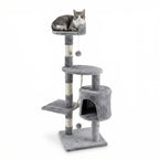 Pohjolan Lemmikkitarvike Kissan raapimis-/kiipeilypuu 112 cm, vaalean harmaa