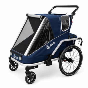 Fiigo Cykelkärra för 1–2 barn, blå