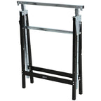 Telinepukki 2 kpl kevyt, PP-jalkasuojat, korkeus 80–130 cm, kantavuus 200 kg, 68 x 56 cm, musta