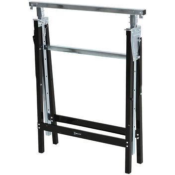 Telinepukki 2 kpl kevyt, PP-jalkasuojat, korkeus 80–130 cm, kantavuus 200 kg, 68 x 56 cm, musta