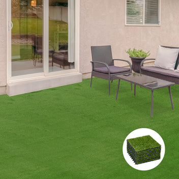 Tekonurmilaatat, 10 kpl, 30 x 30 cm, nukka 25 mm, vihreä (6 500 kuitua/m²)
