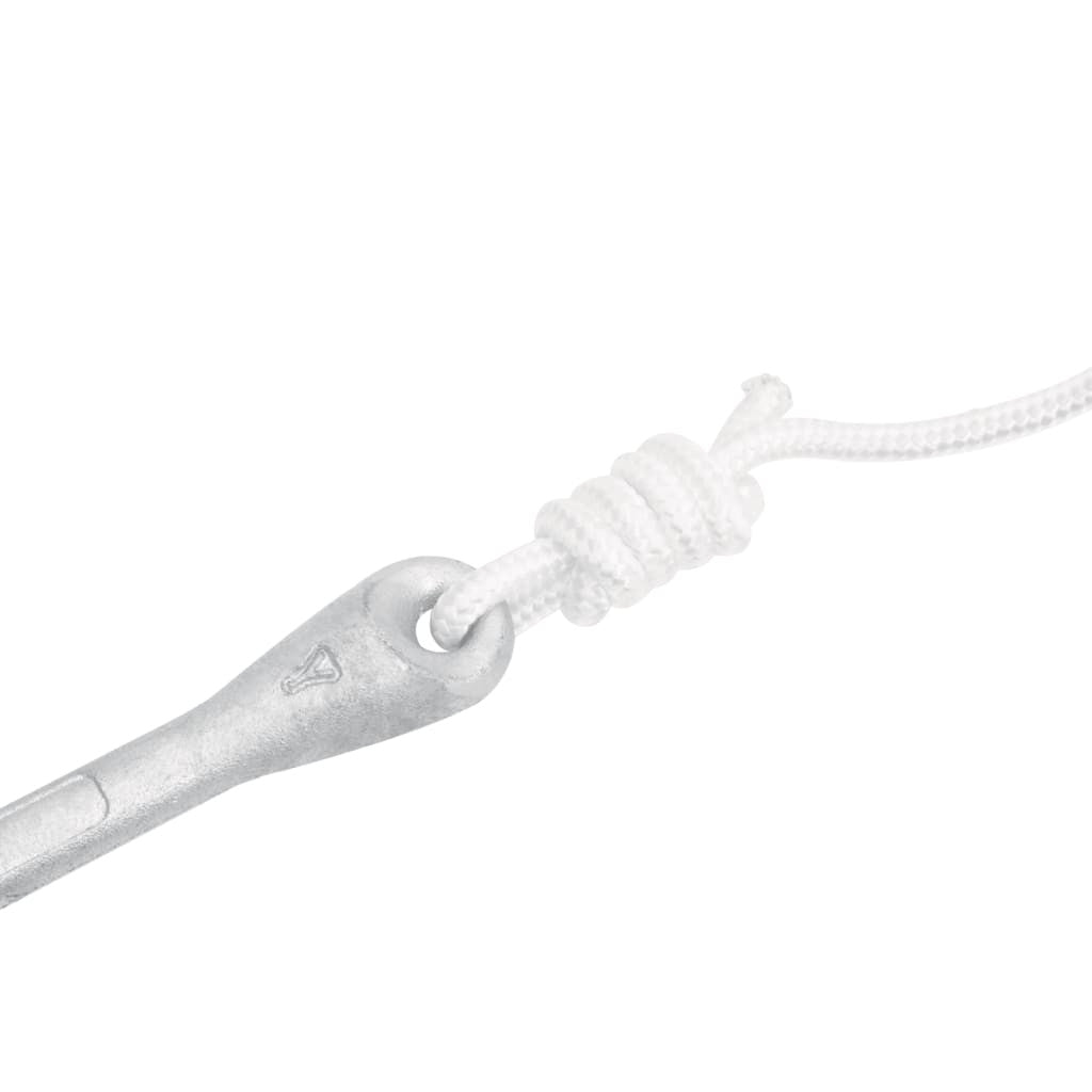 Fällbar ankare med rep, silver, 6 kg, varmförzinkat gjutjärn
