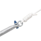 Taitettava ankkuri köydellä hopea 12 kg kuumasinkitty valurauta