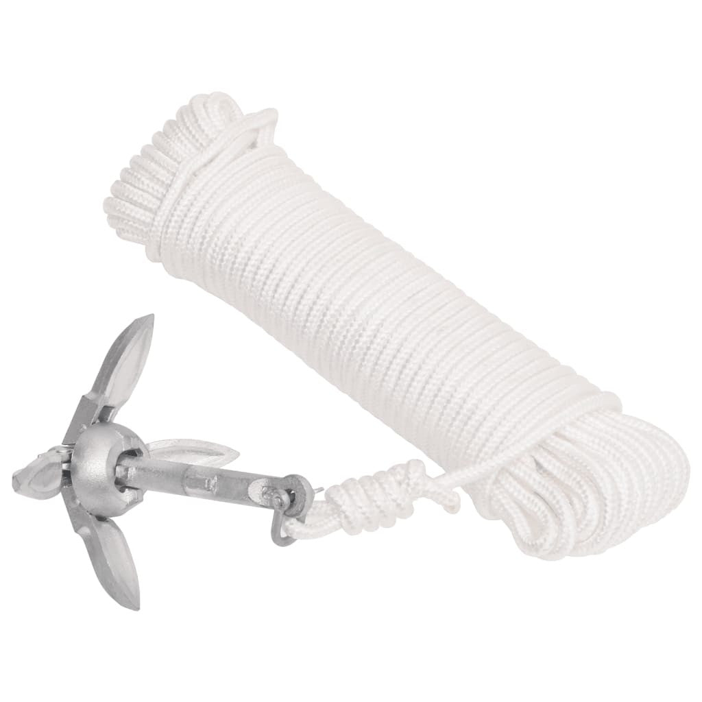 Taitettava ankkuri köydellä hopea 0,7kg kuumasinkitty valurauta