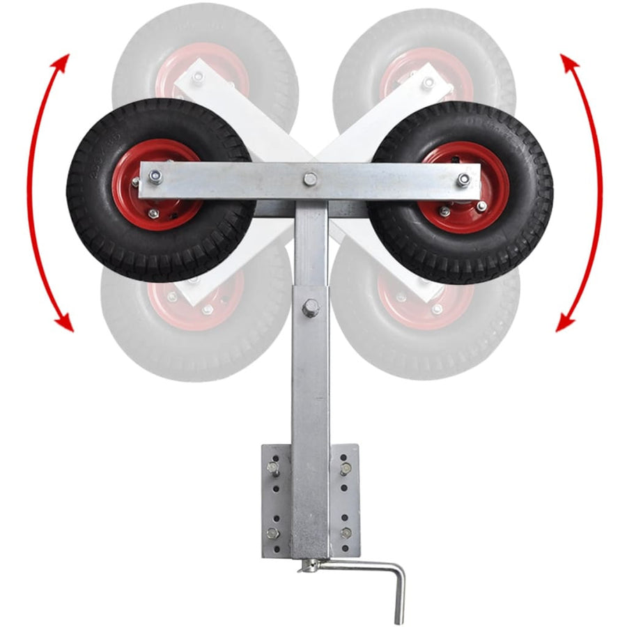 Båttrailer dubbla hjul främre stödsats, 2 st, 59–84 cm