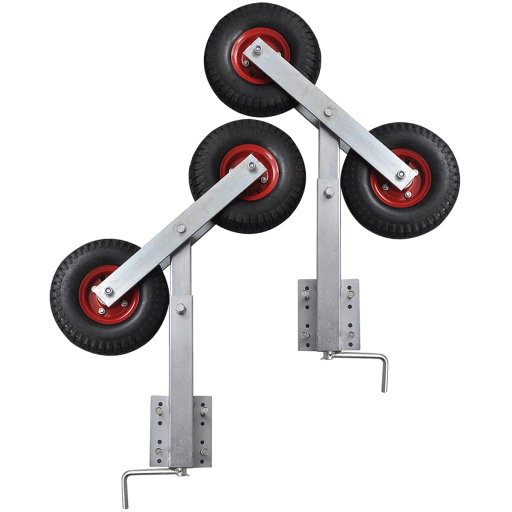Båttrailer dubbla hjul främre stödsats, 2 st, 59–84 cm