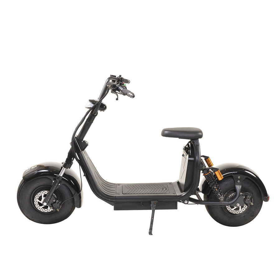 Kontio Kruiser Long Range Single 1000W, Kaksi 0,7kWh Lithium Akkua, Musta