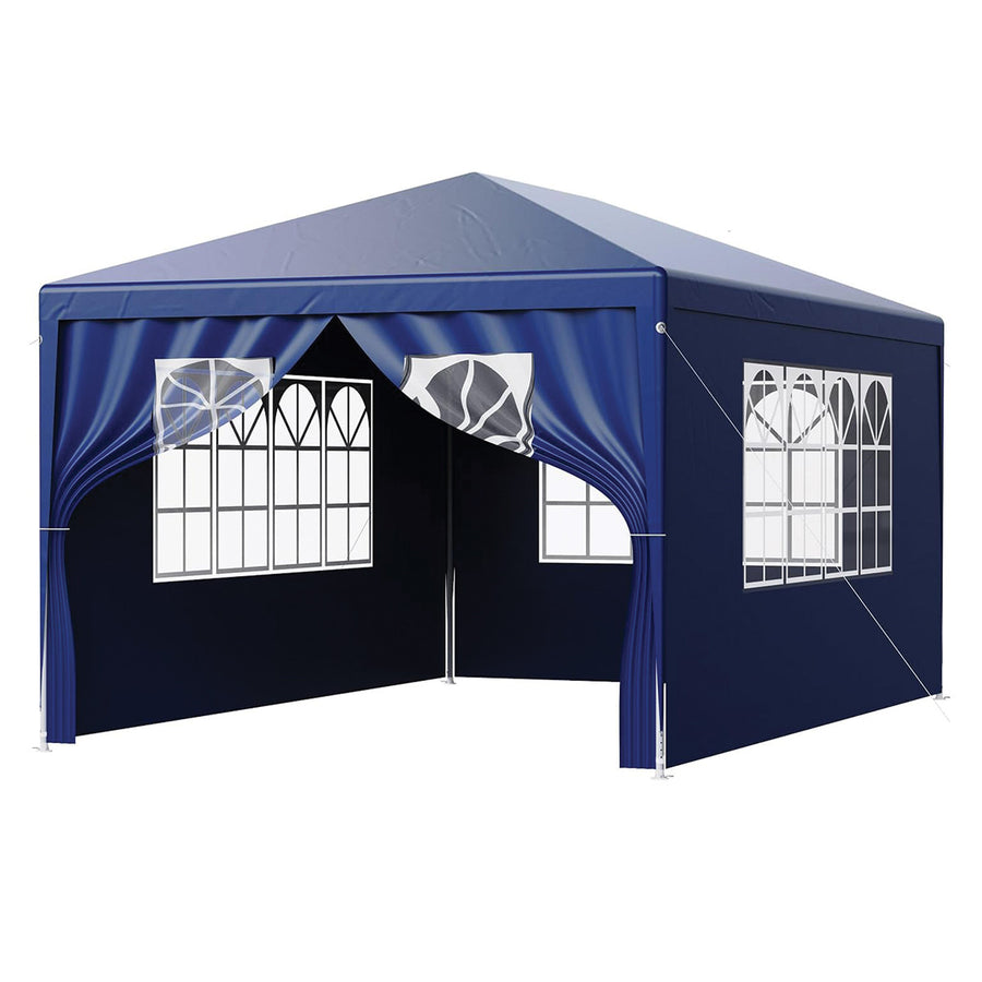 Lund & Leaf OUTLET! Festtält/paviljong med avtagbara sidor 3x4 m PE, blå