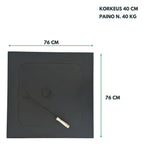 POHJOLA GARDEN Ulkotulisija Kannella 76 x 76 x 40 cm, musta