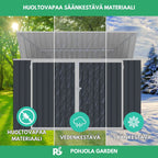 POHJOLA GARDEN Roskakatos XL 3 astialle, Teräslevy, 237 x 101 x 131 cm