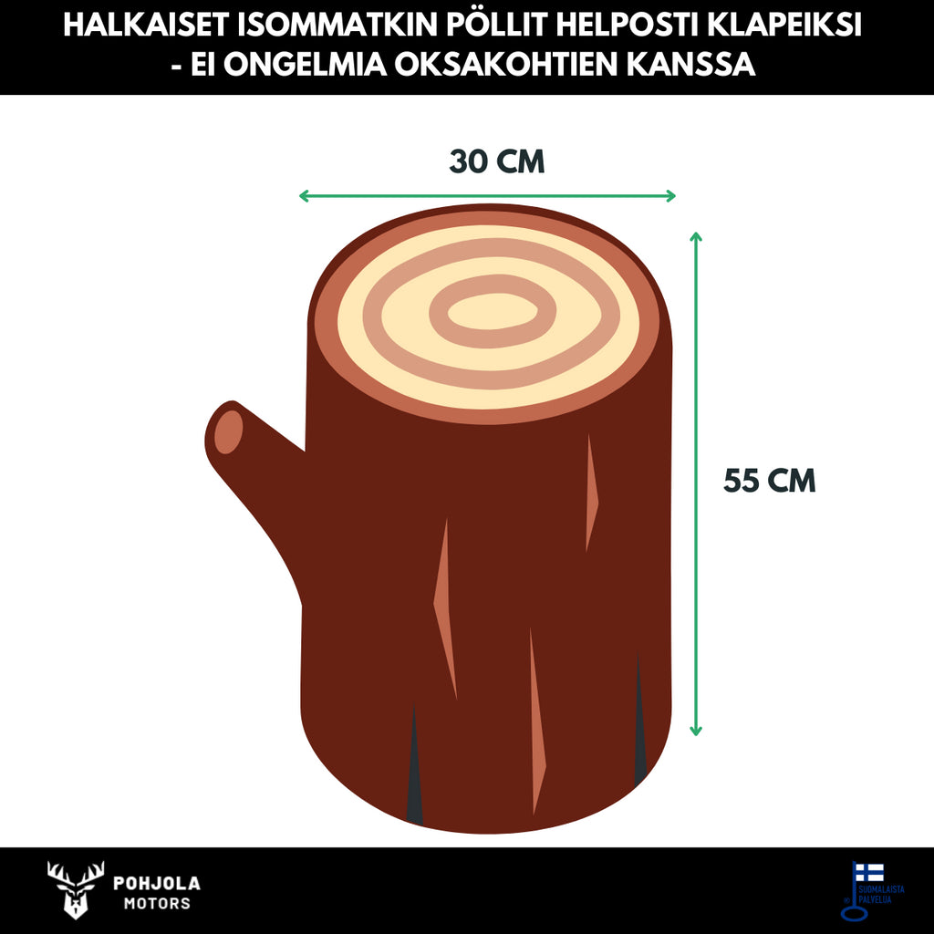 POHJOLA MOTORS Halkomakone / Klapikone 7T POWER, 230V, pystymallinen