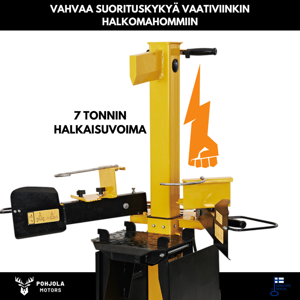 POHJOLA MOTORS Halkomakone / Klapikone 7T POWER, 230V, pystymallinen
