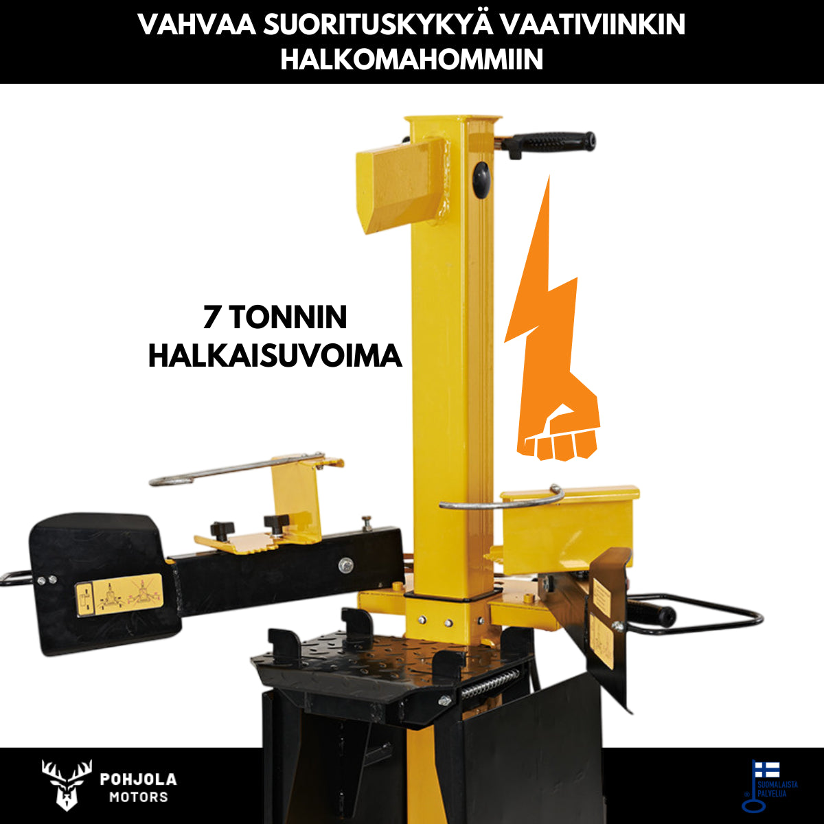 POHJOLA MOTORS Halkomakone / Klapikone 7T POWER, 230V, pystymallinen