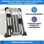 Alumiininen PREMIUM Koiran Kuljetushäkki 81 X 56 X 64 cm, Pyöristetyt Putket