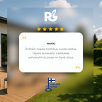 POHJOLA GARDEN Puutarhatuoli Käsinojilla ISLA 70 CM, Valkoinen / Harmaa