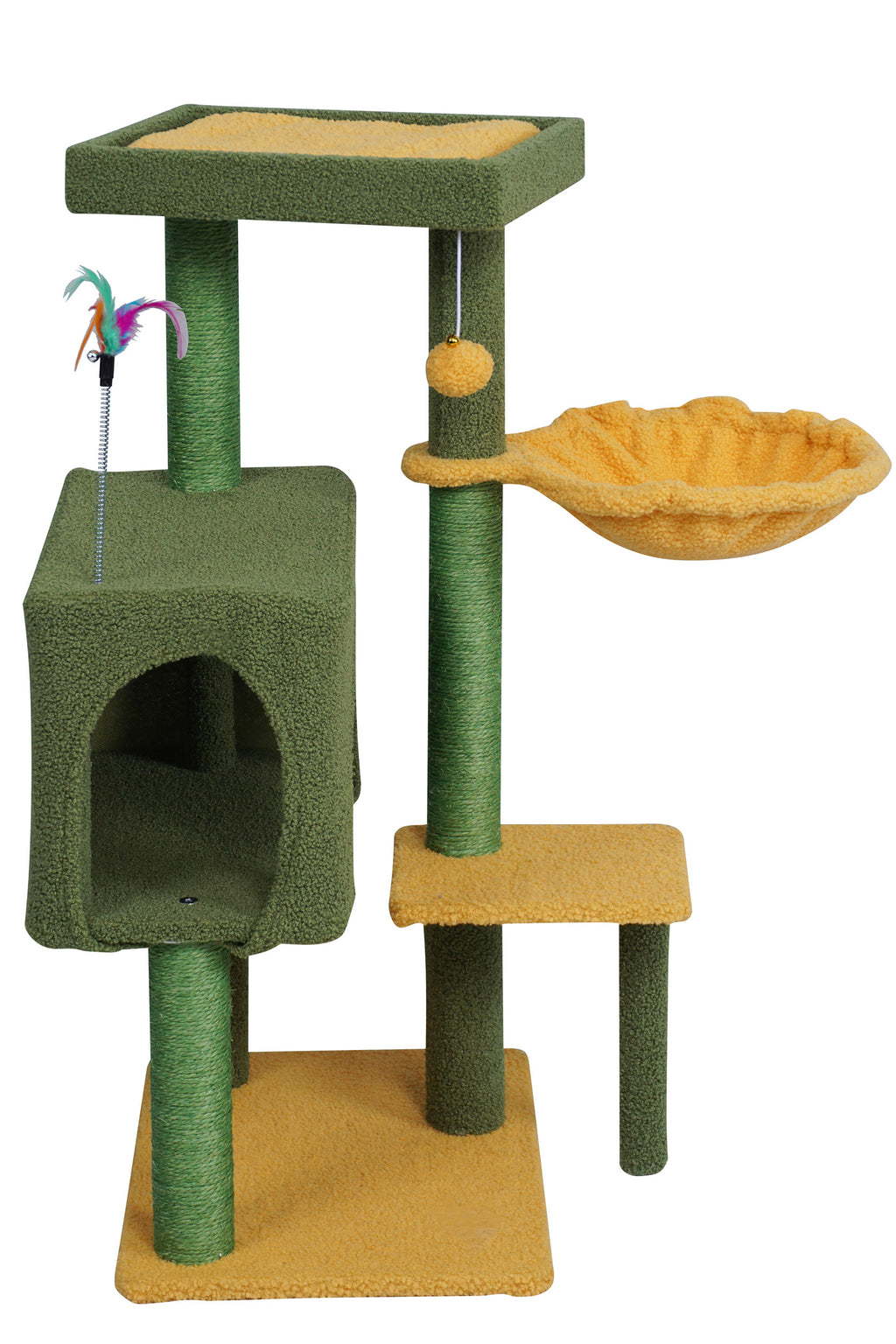 POHJOLAN LEMMIKKITARVIKE Kissan kiipeily-/raapimispuu 90 cm, Vihreä