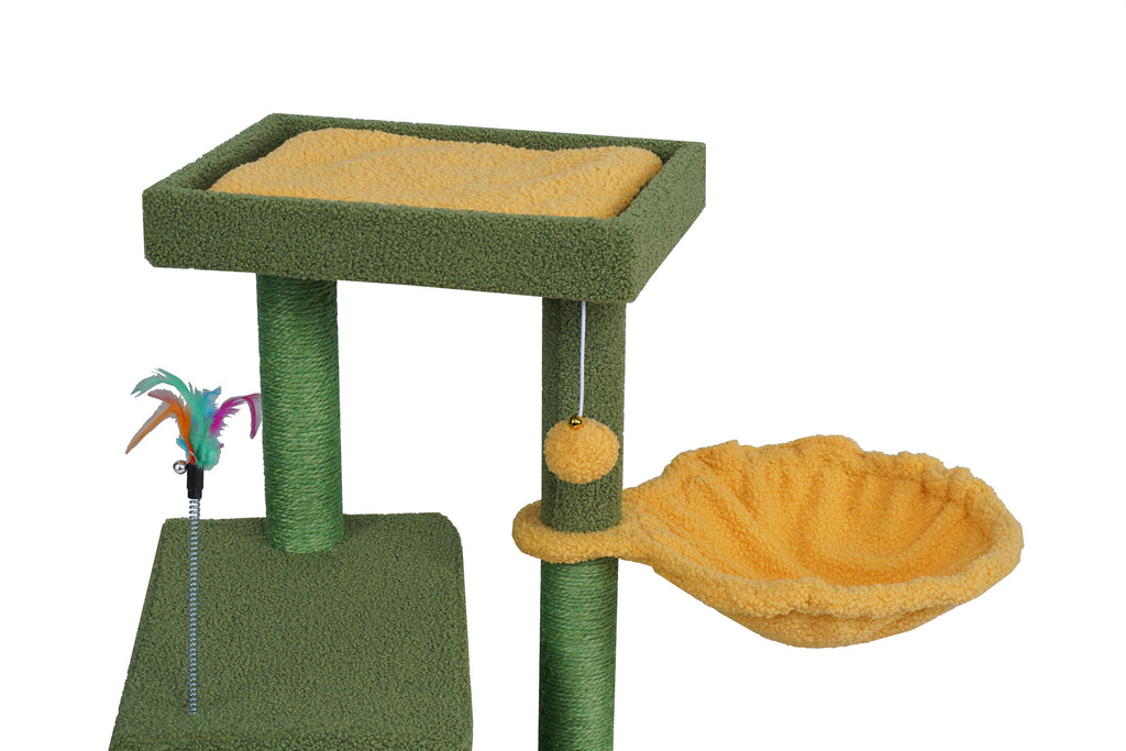 POHJOLAN LEMMIKKITARVIKE Kissan kiipeily-/raapimispuu 90 cm, Vihreä