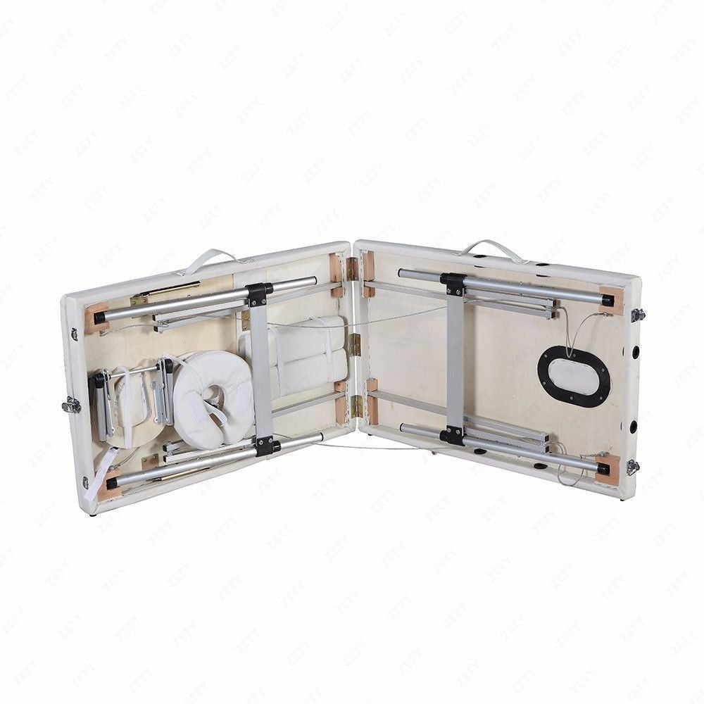 OUTLET! POHJOLAN URHEILUTARVIKE Taitettava Hierontapöytä Premium Alu 3V, 195x70cm, Musta