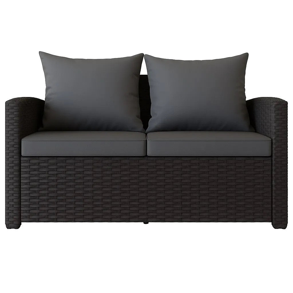 POHJOLA GARDEN Polyrottinki Ulkosohva 2-istuttava, valkoinen/beige, 120x67x74, EMMI