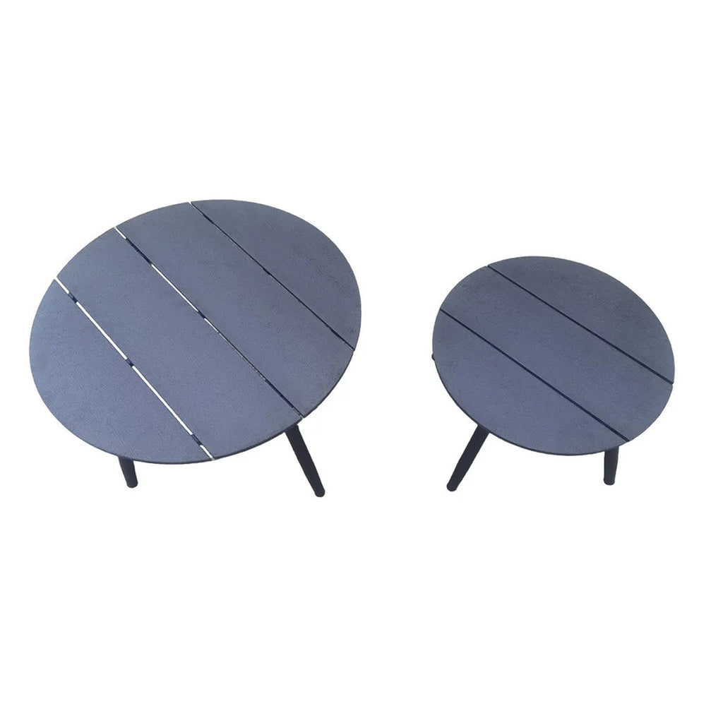 POHJOLA GARDEN Moderni Ulkosohva, 2 Puutarhatuolia & 2 puutarhapöytää LYDIA, Musta 5-osainen Ulkosohvaryhmä