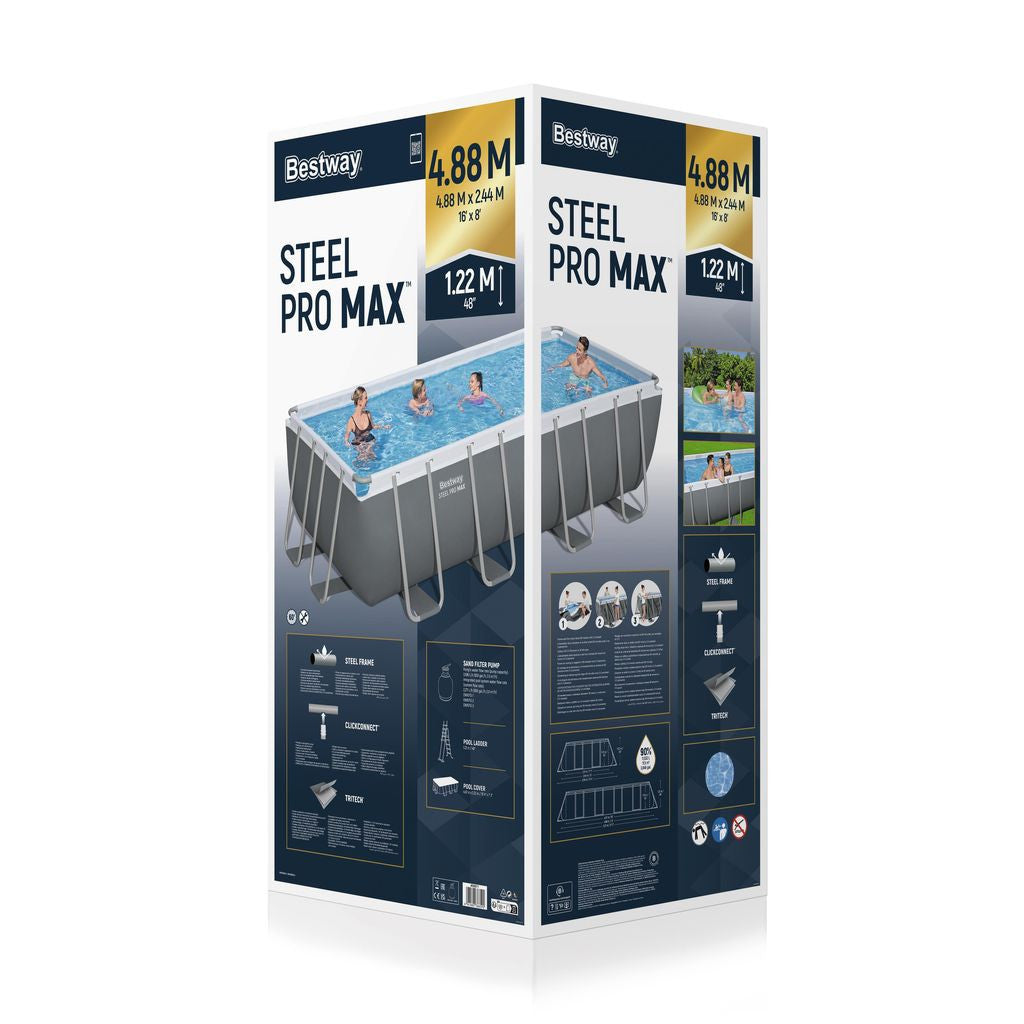 STEEL PRO MAX POOL SET 488 X 244 X 122 CM