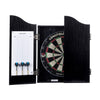 LONGFIELD DARTS BOARD, CABINET AND 2 DARTS SETS