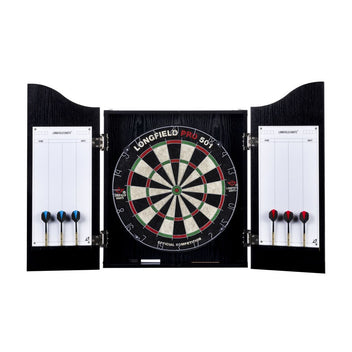 LONGFIELD DARTSBORD, SKÅP OCH 2 DARTSET