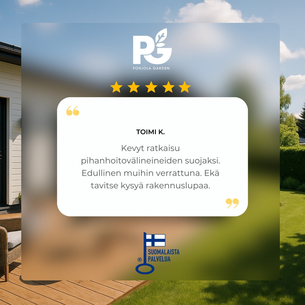 Pihavaja 8,8 m² – sinkitty teräs, liukuovet, sokkeli mukana