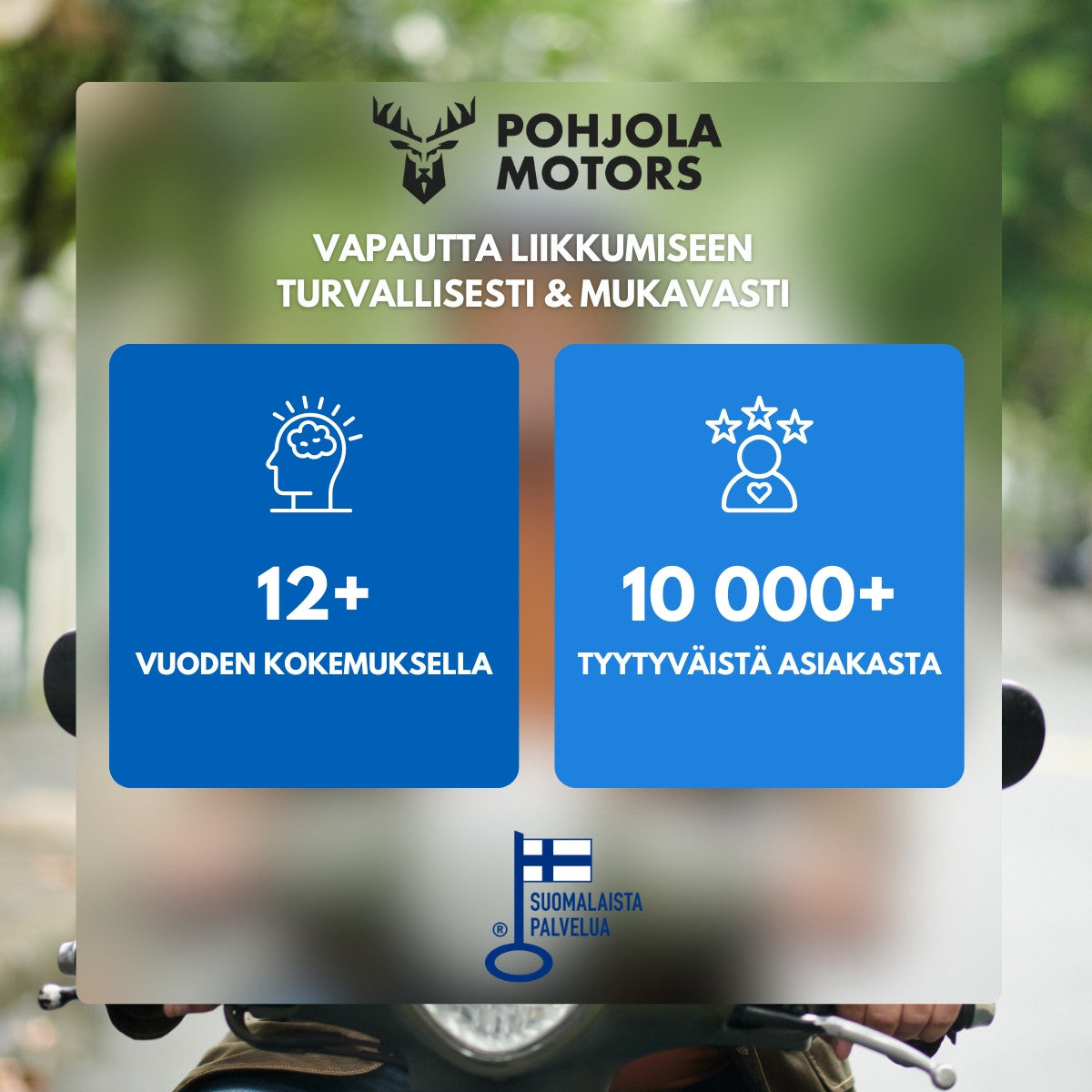 POHJOLA MOTORS Senioriskootteri 1000W, 25km/h, 48V20AH, Musta